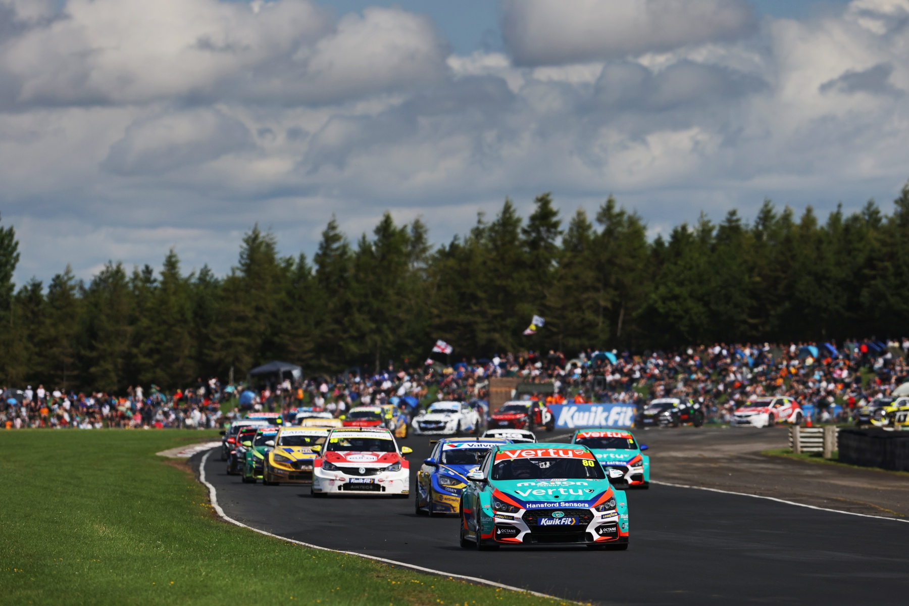 Tom Ingram claims the starting lead at the 2025 Croft Circuit BTCC race meeting.