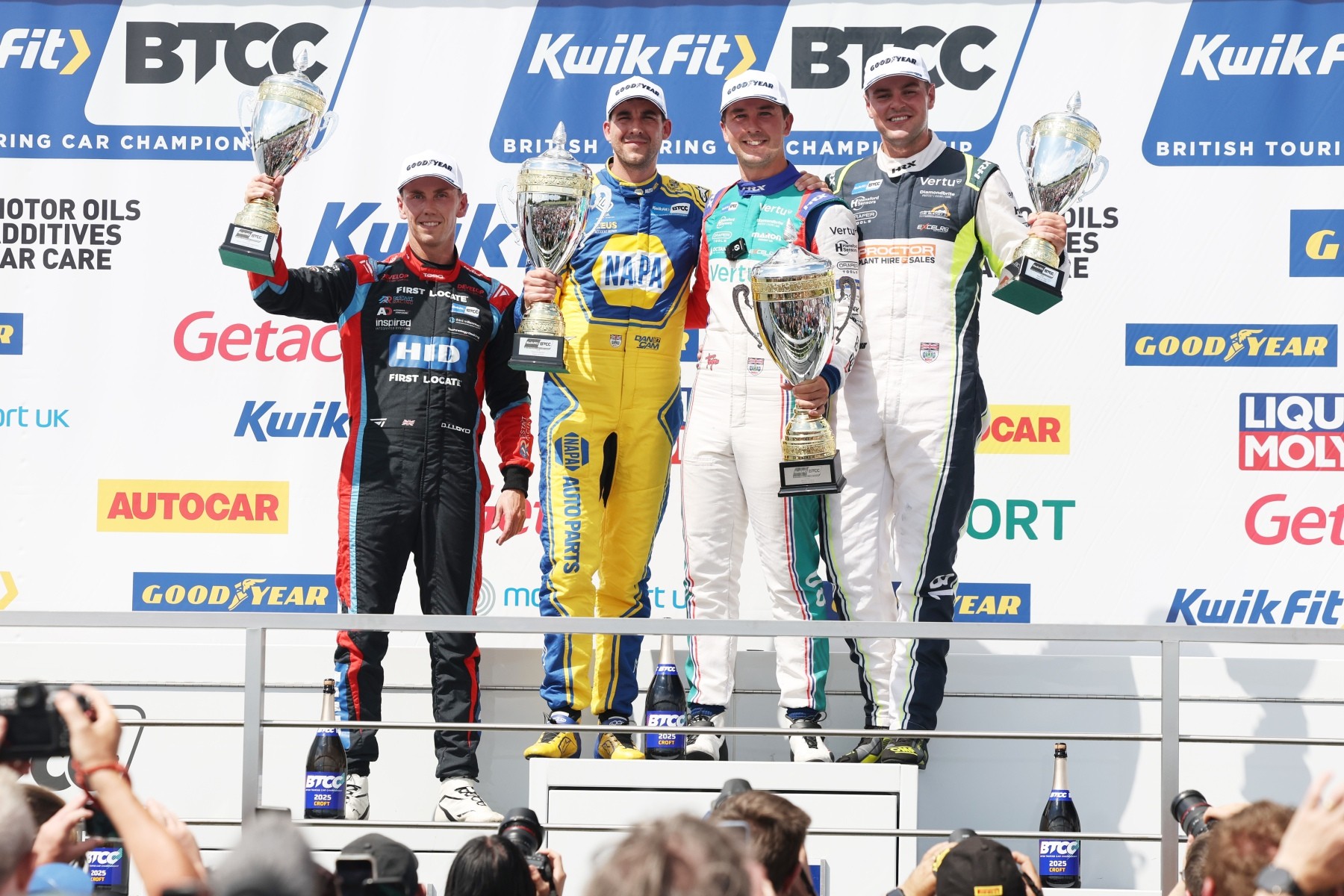 BTCC Podium at Croft Circuit 2025